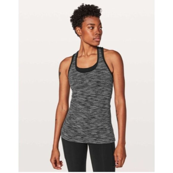 Lululemon Cool Racerback II Wee Are From Space Deep Coal Battleship Size 4 - Picture 1 of 10